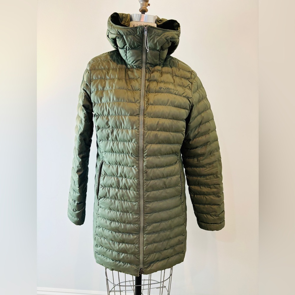 Columbia Moss Green Puffer With Hood